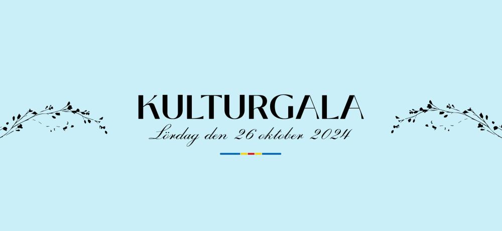 Kulturgala logo Kulturgala med blå bakgrund